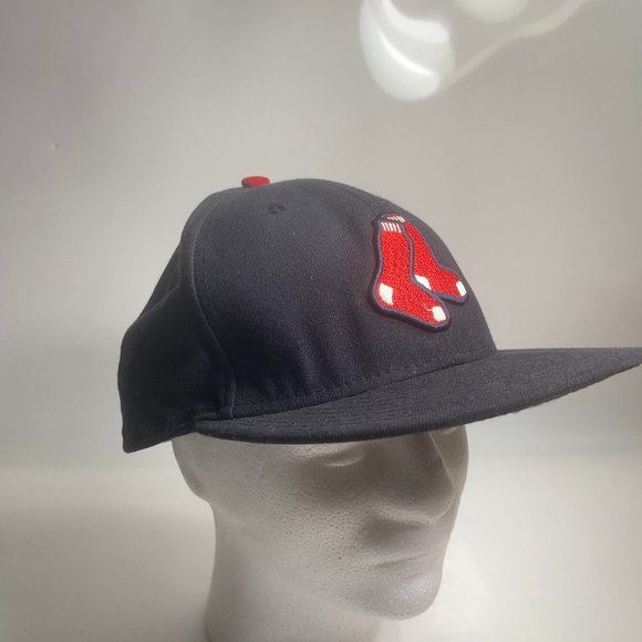 New Era 59Fifty Authentic MLB Boston Red Sox Embroidered Socks Men's Fitted Cap - Picture 2 of 9